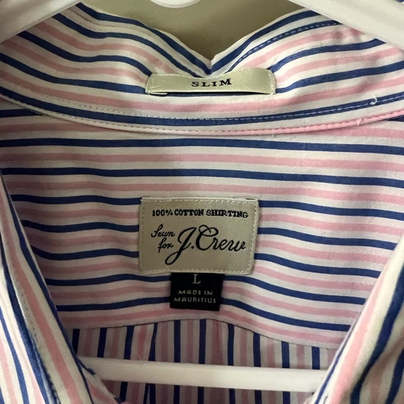 JCrew Blue and Pink Striped Shirt - Picture 3 of 3